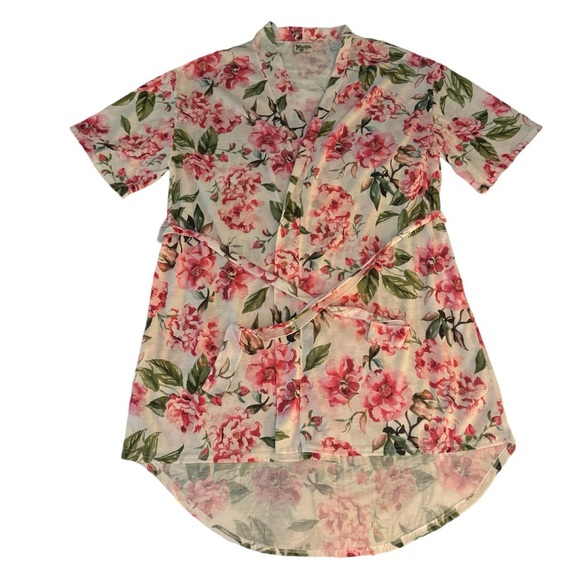 Show Me Your MuMu Floral Robe Short Sleeve One Size - Picture 8 of 11